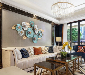 Tranh kim loại decor hoa hồng PD 092