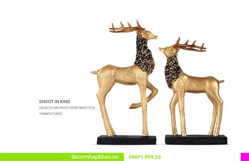 Đồ trang trí đôi nai sừng tấm ODC 0001 4