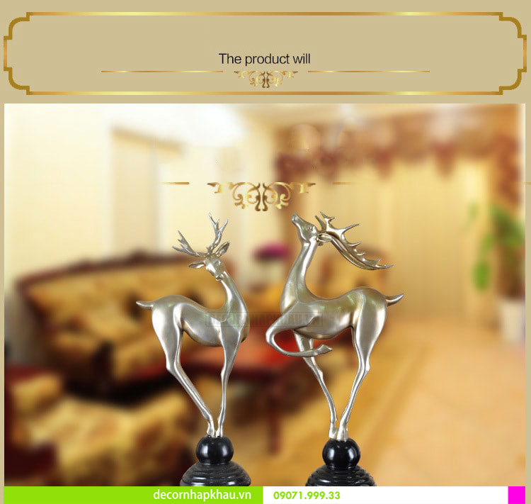 Đồ trang trí hươu nai nhập khẩu ODC 0003 1